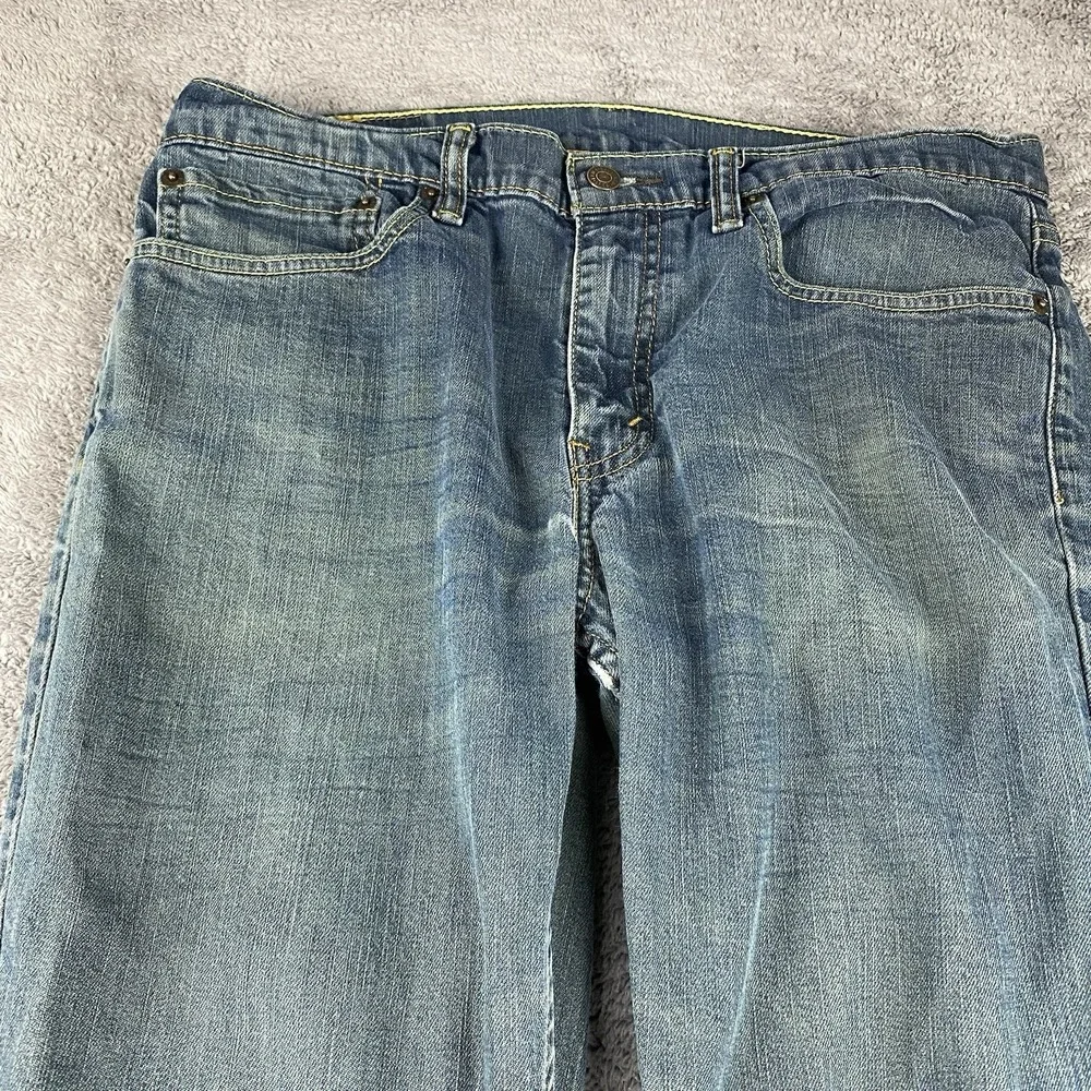 Levis 511 Slim Fit Straight Leg Jeans Mens 34x31 Green Blue Medium Wash Mid Rise